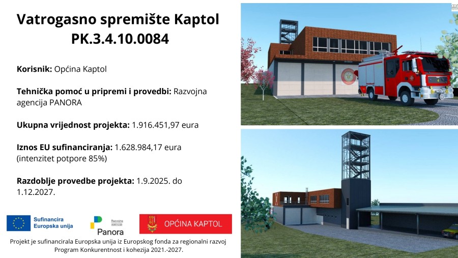 Vatrogasno spremište Kaptol, podatci o projektu