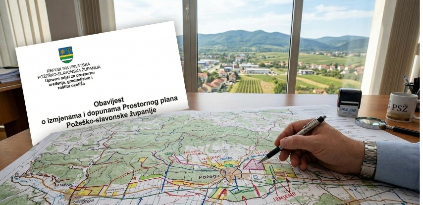 Obavijest o izmjeni Prostornog plana Požeško-slavonske županije