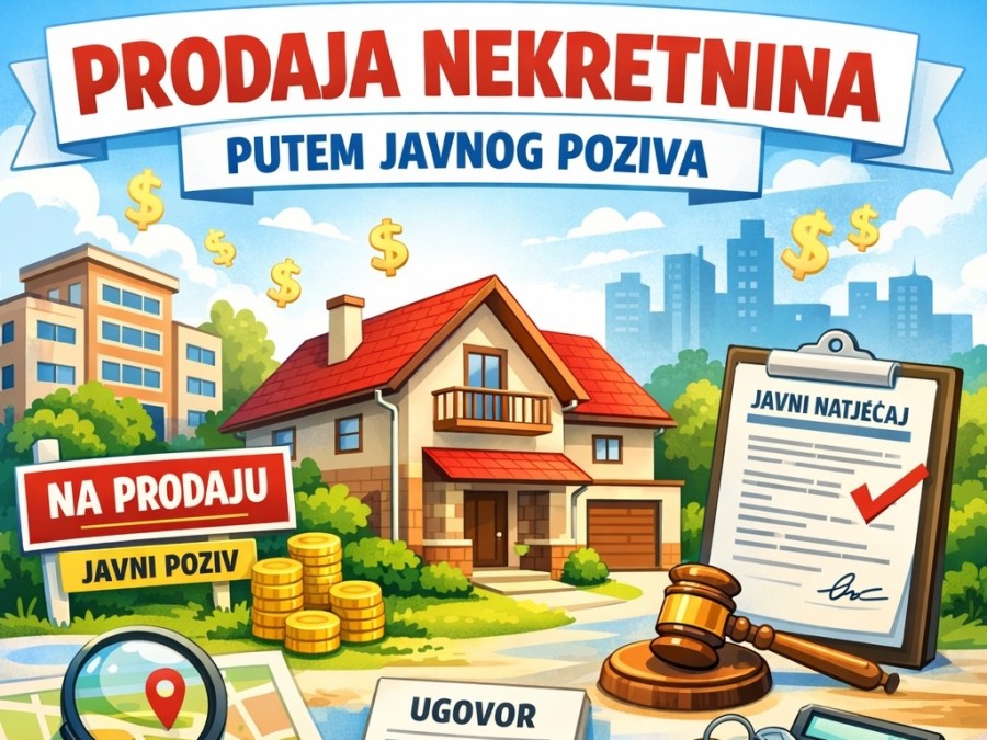 Javni poziv za prodaju nekretnine u Novim Bešincima